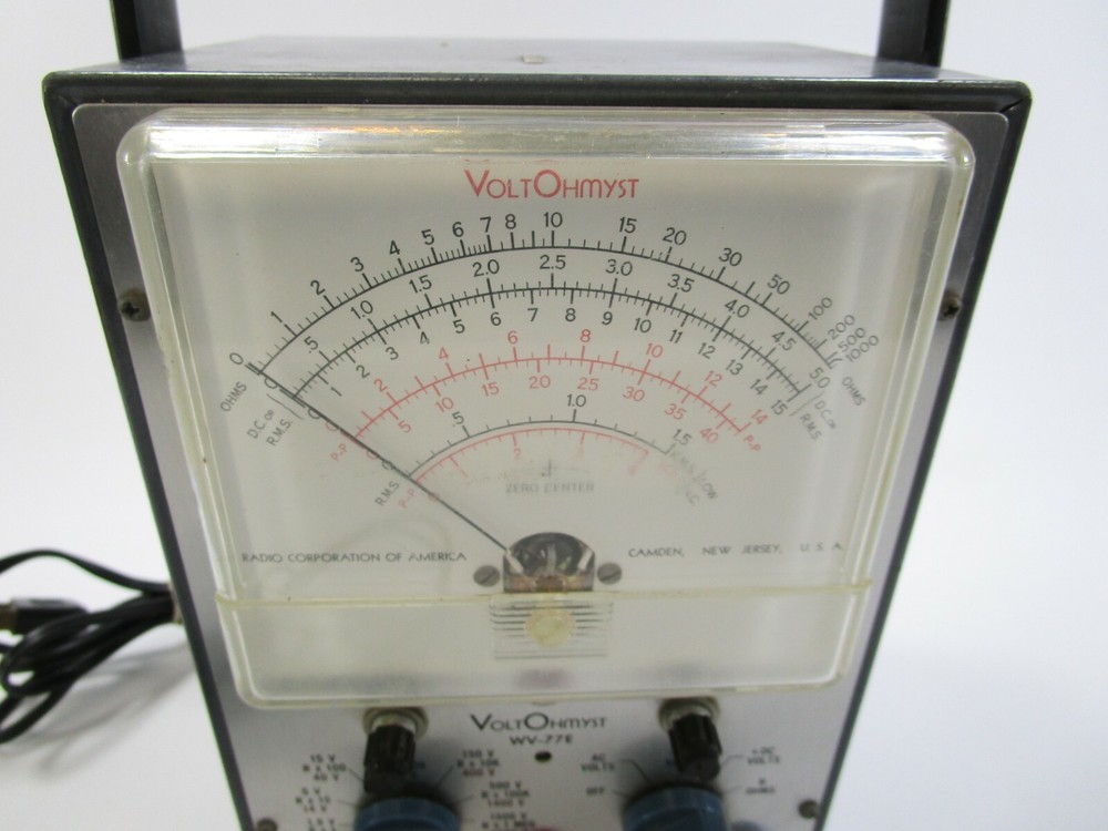 Vintage RCA WV-77E voltmeter gray