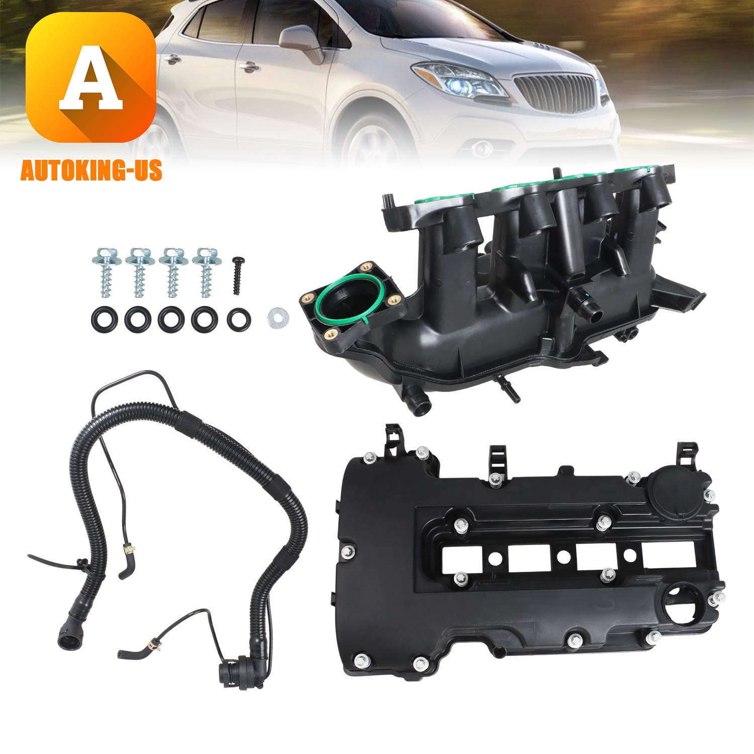 Intake Manifold & Valve Cover Kit For 12-21 Chevy Cruze Sonic Buick 1.4L 615-380