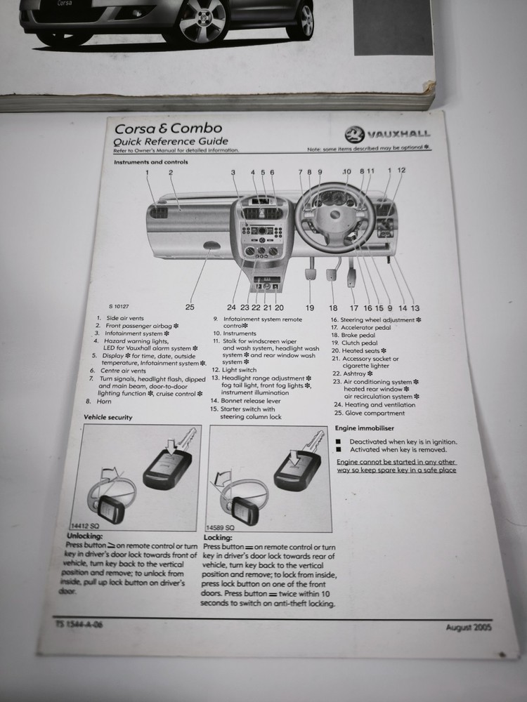 Vauxhall Corsa & Combo Handbook Pack 2005