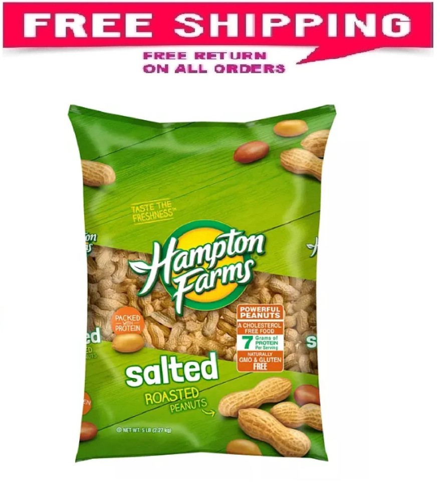 Hampton Farms Salted In-Shell Peanuts, 5 lbs.
