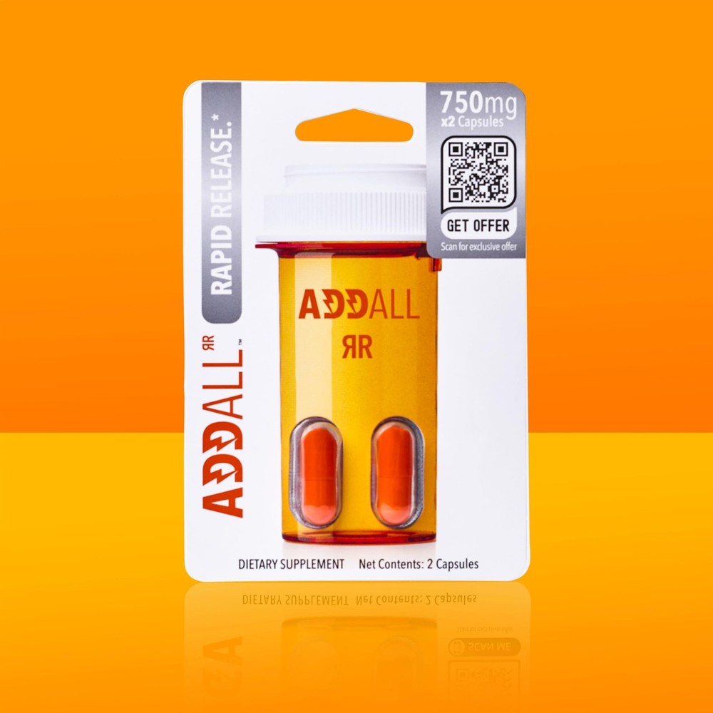 Addall Rapid Release Supplement (12 Pack) #1 Effective Alternative Brain...