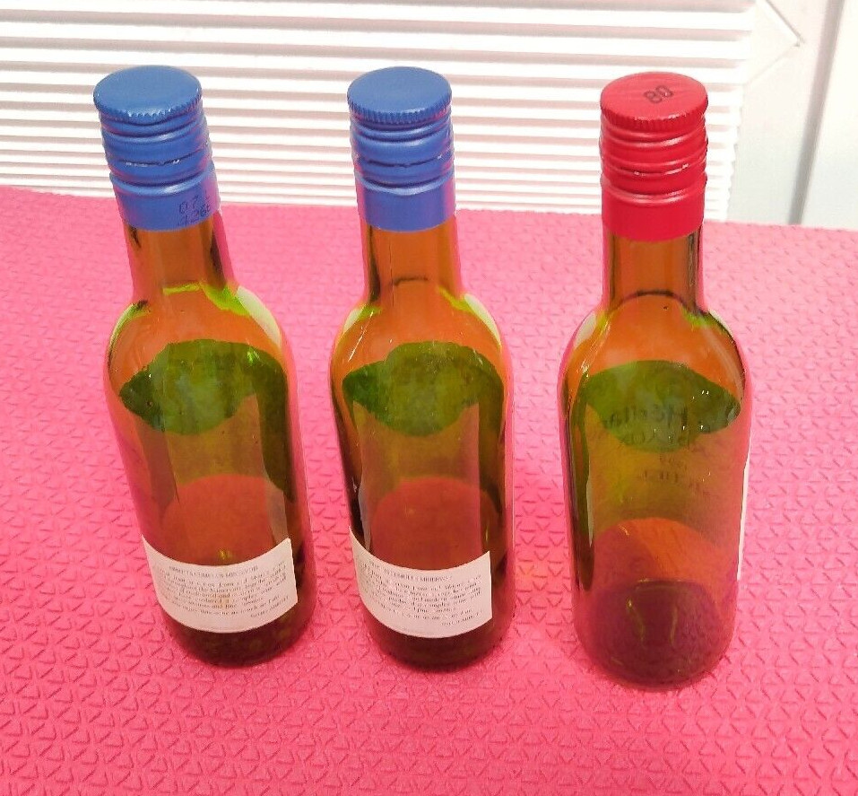 Vintage Small 187ml Wine 3 Empty Bottle - Collectable