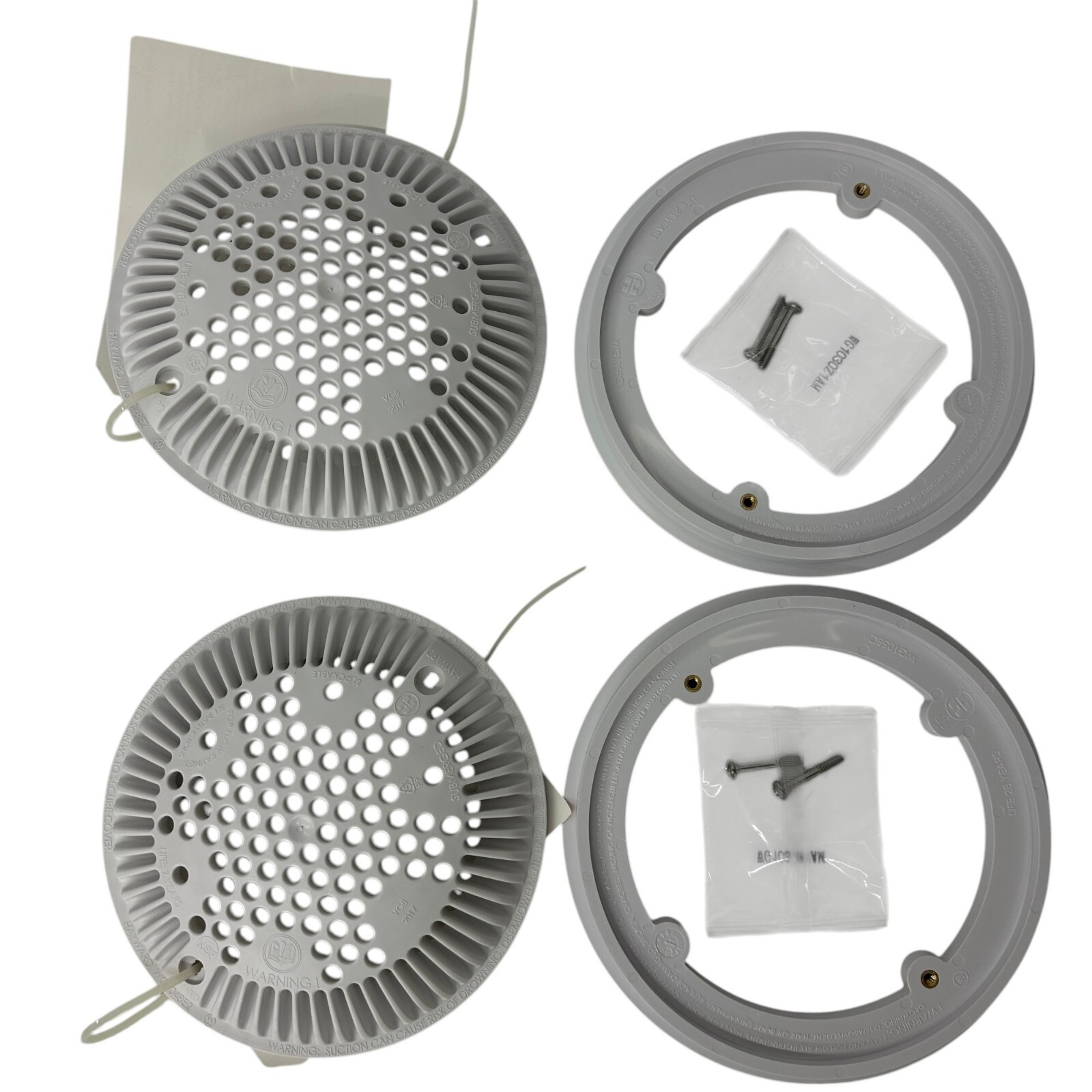 Hayward WG1030AVPAK2 Dual Submerged Suction Outlet Set and Covers Main Drains