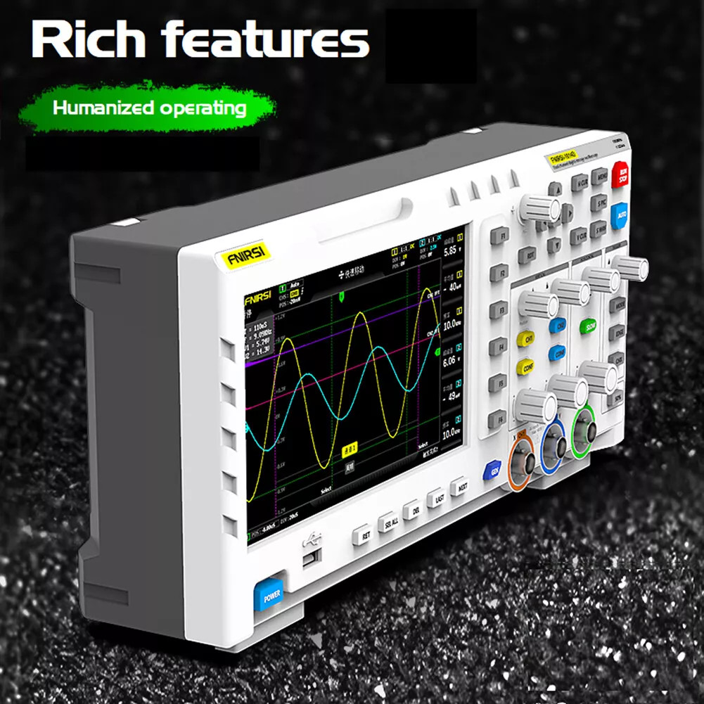 FNIRSI 1014D 7" LCD 2 Channel Signal Generator Digital Storage Oscilloscope H0V2