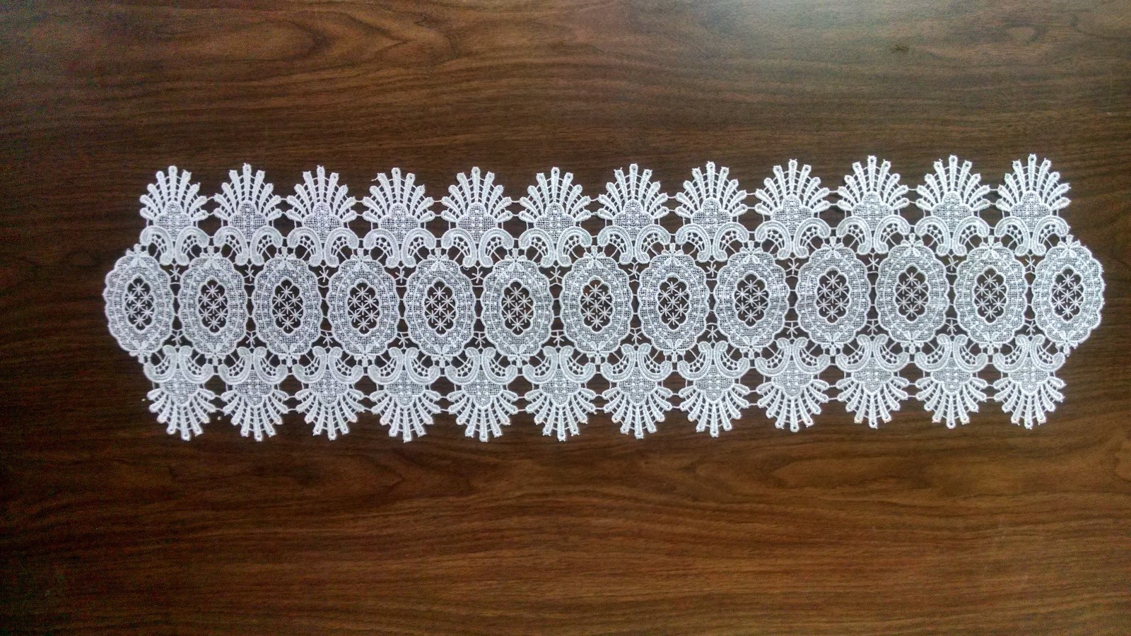 Doily Boutique Table Runner or Doily with Gold Victorian Lace Handmade