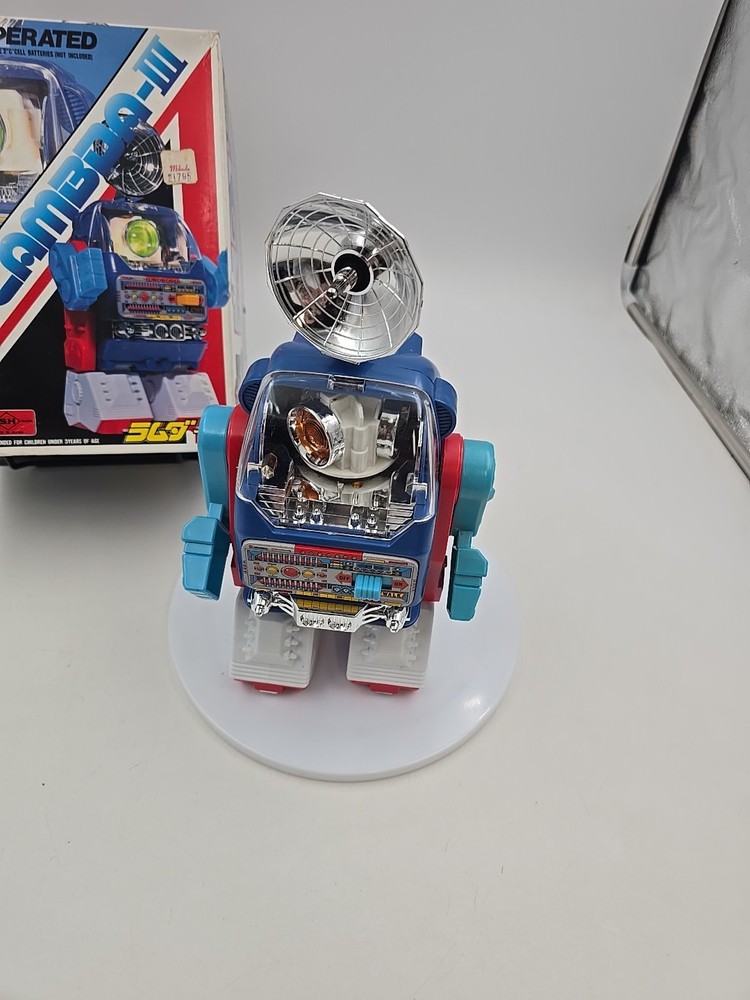 VINTAGE Robot Lambda 111 Rotating Searchlight And Rader Mint Condition