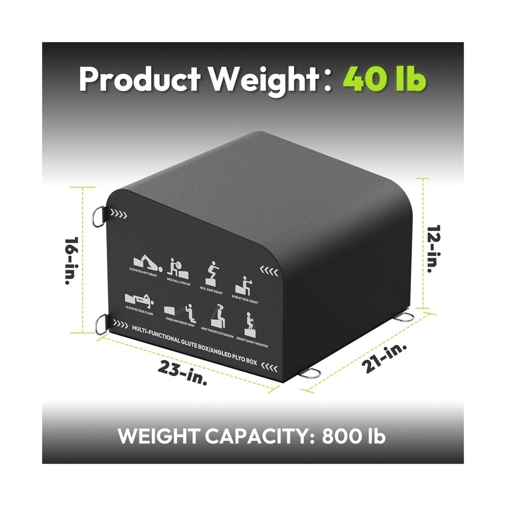 Hip Thrust Bench, Multi-Functional Slip-Free Hip Thrust Machine for Glute Bri...