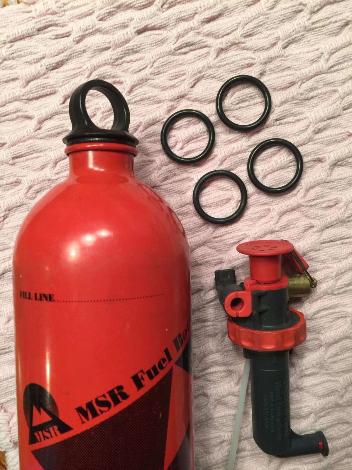4  for $5.44 MSR Fuel Bottle Orings/seal gasket -- fits Stove Pump & Sigg types