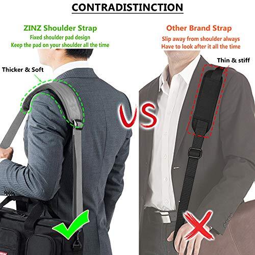 Bag Shoulder Strap, Padded Adjustable Shoulder Strap Replacement 57“ Dark Gray
