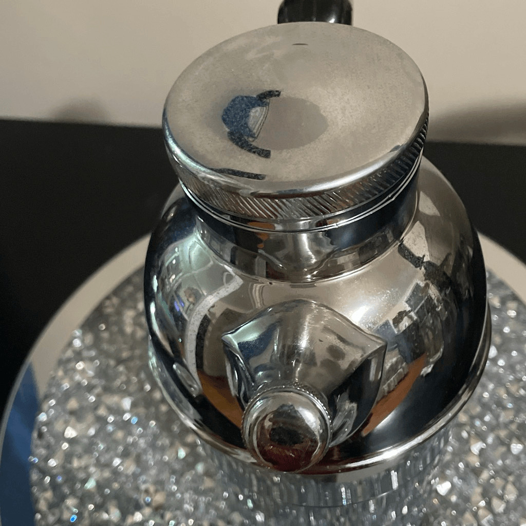 Vintage Art Deco Krome-Kraft Farber Bros NY Hammered Chrome Cocktail Pitcher