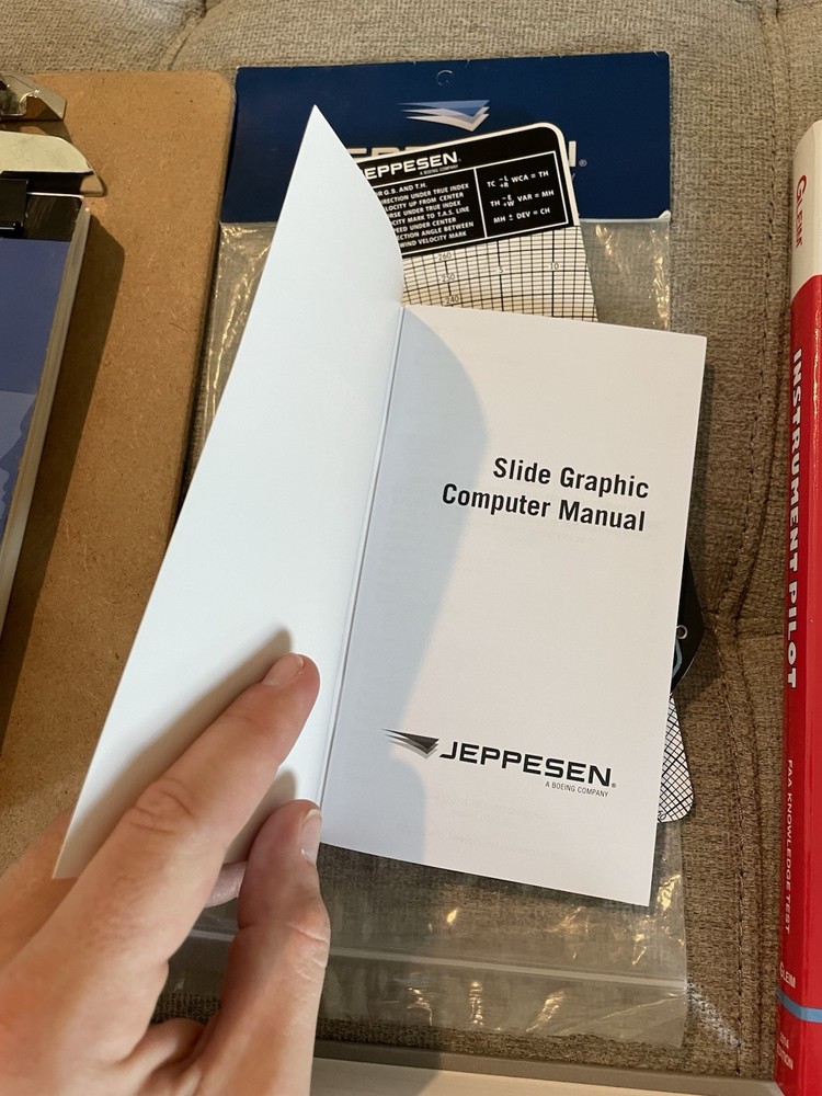 Private Pilot & Instrument ASA Training Handbooks Jeppesen Flight Computer