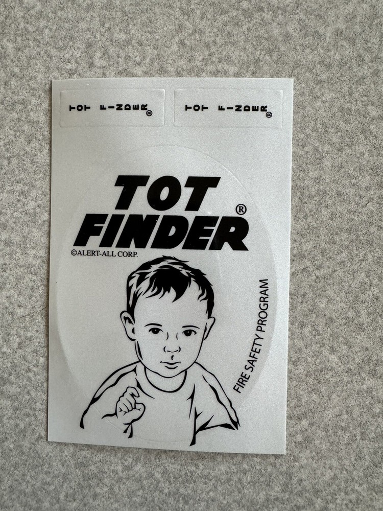 TOT FINDER DECAL FIRE SAFETY PROGRAM