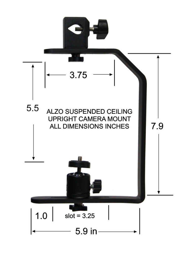 ALZO Suspended Drop Ceiling Upright Camera Mount