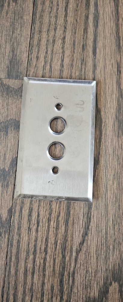 Stainless Vintage Switchplate Pushbutton Steel