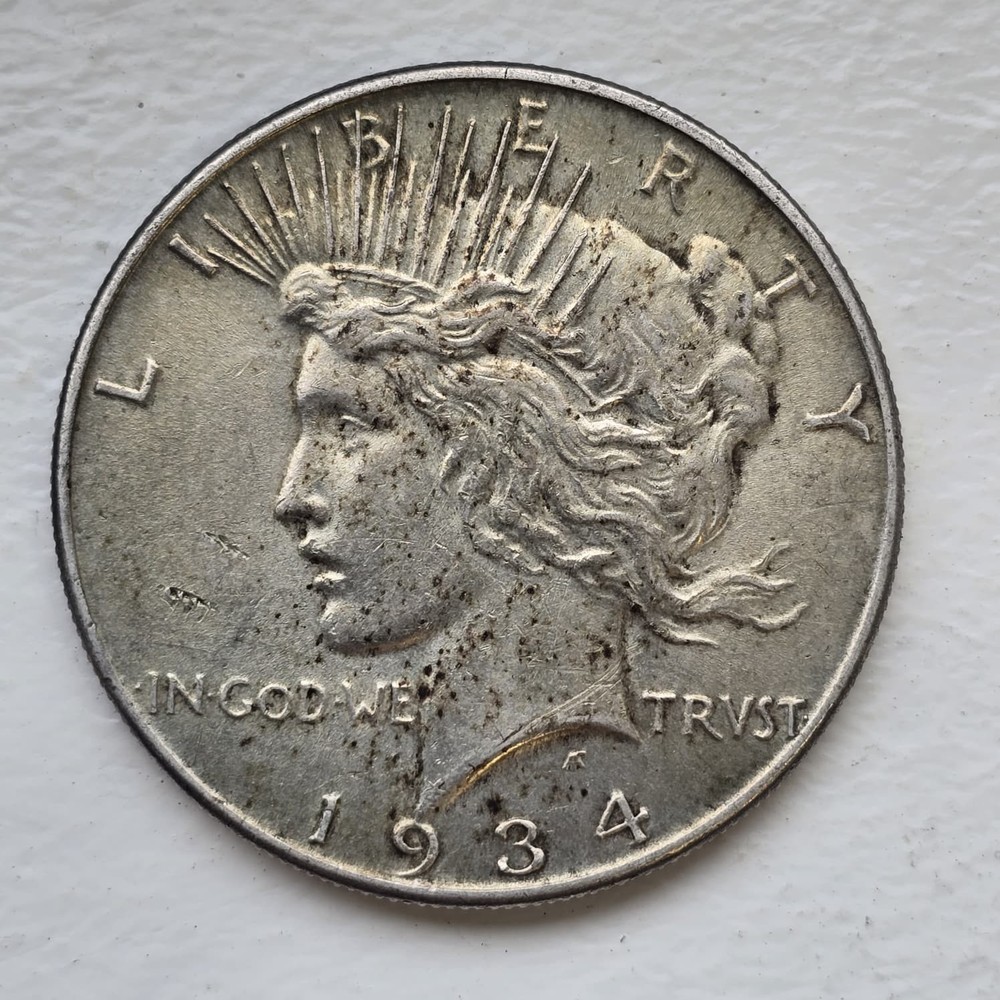 1934 Peace Silver Dollar 1$ SKU:SA045