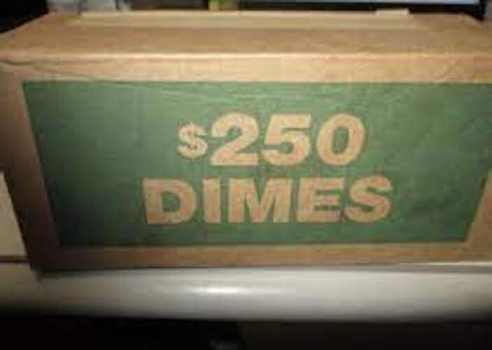 Bank Box Roosevelt Dimes SEALED - Find Errors, Silver & UNC