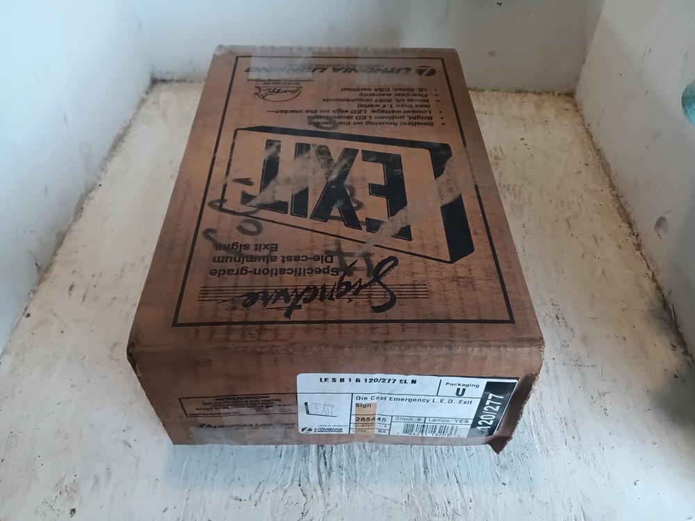 LITHONA LIGHTING - Black Exit Sign WITH MOUNT - (SW47)