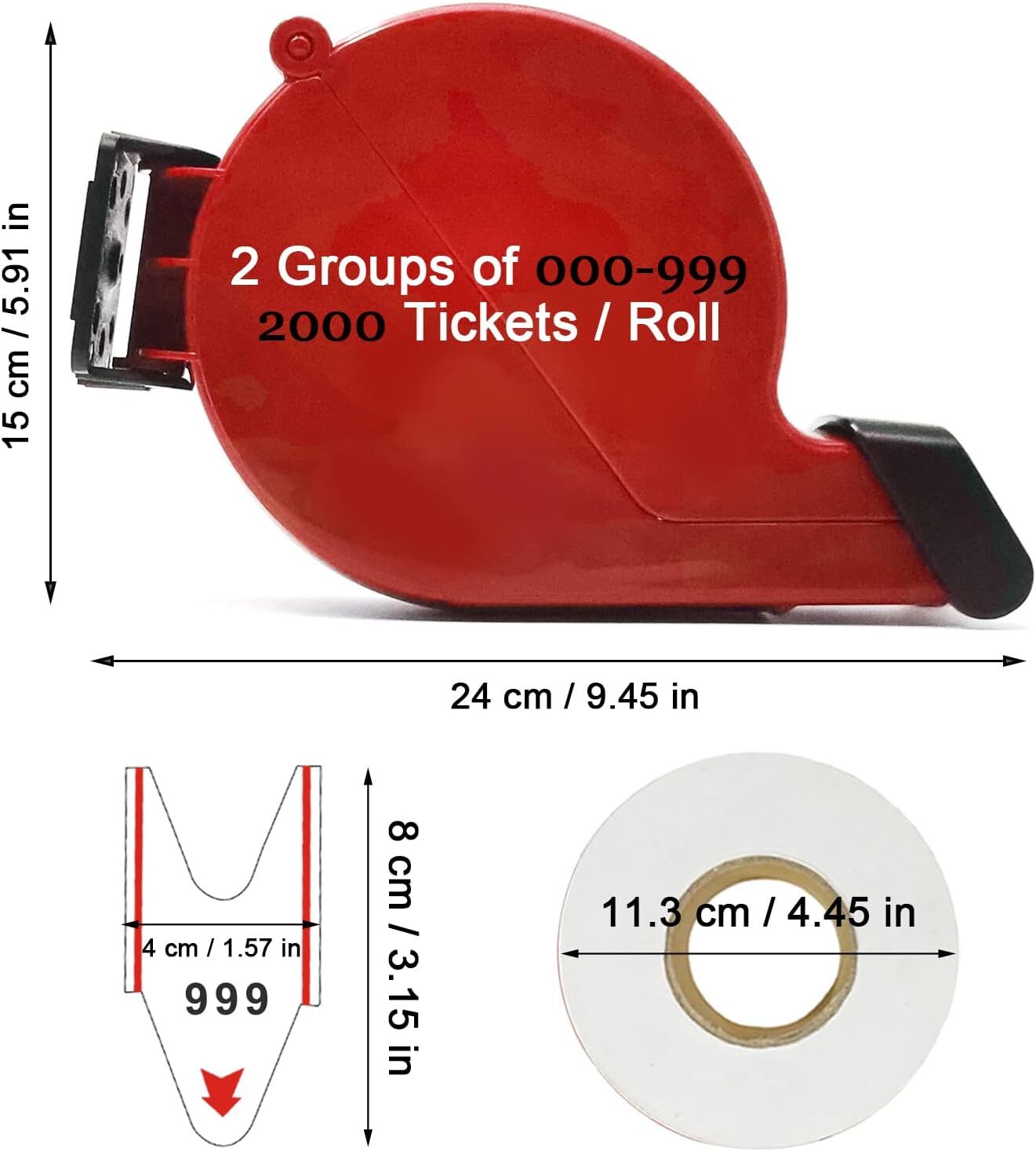 Take a Number Dispenser Ticket Dispenser Ticket Number Dispenser with 1 Roll 3 2