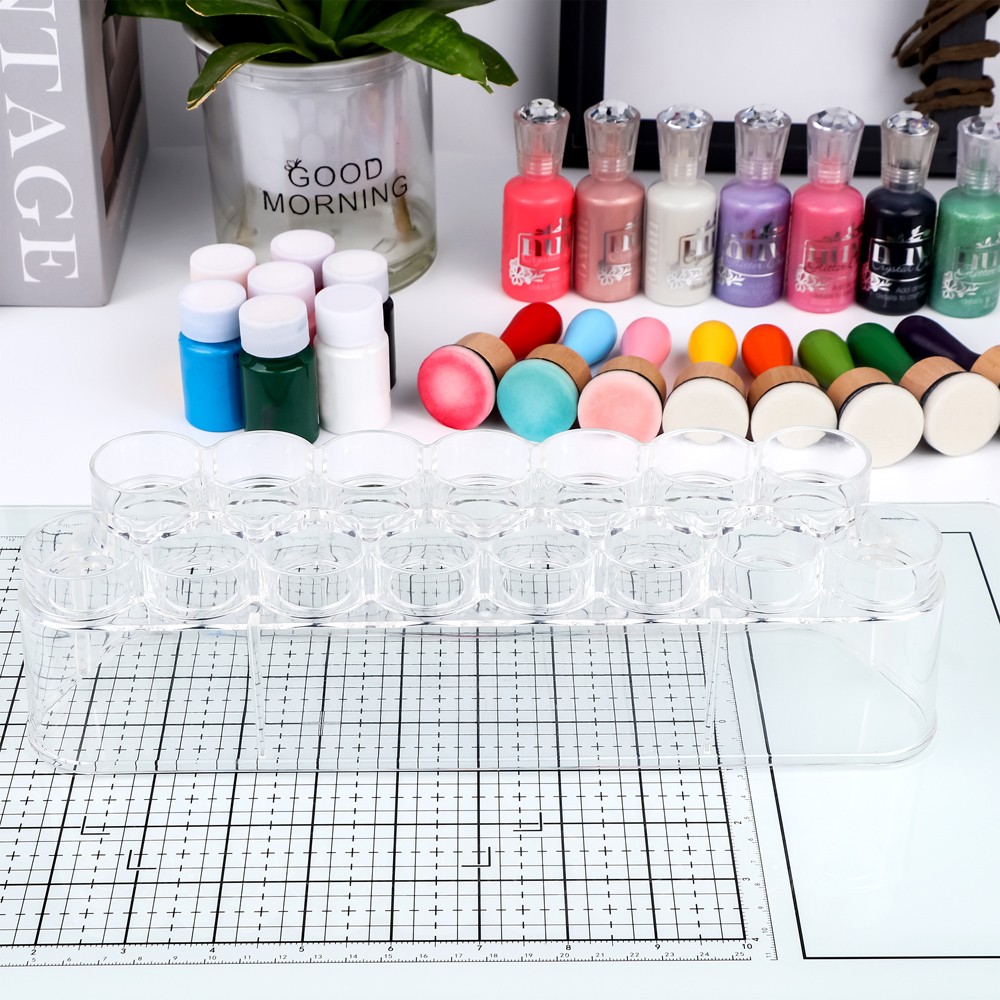 Clear Storage Rack Storage Container Organizer for Bottles & Blending Tools