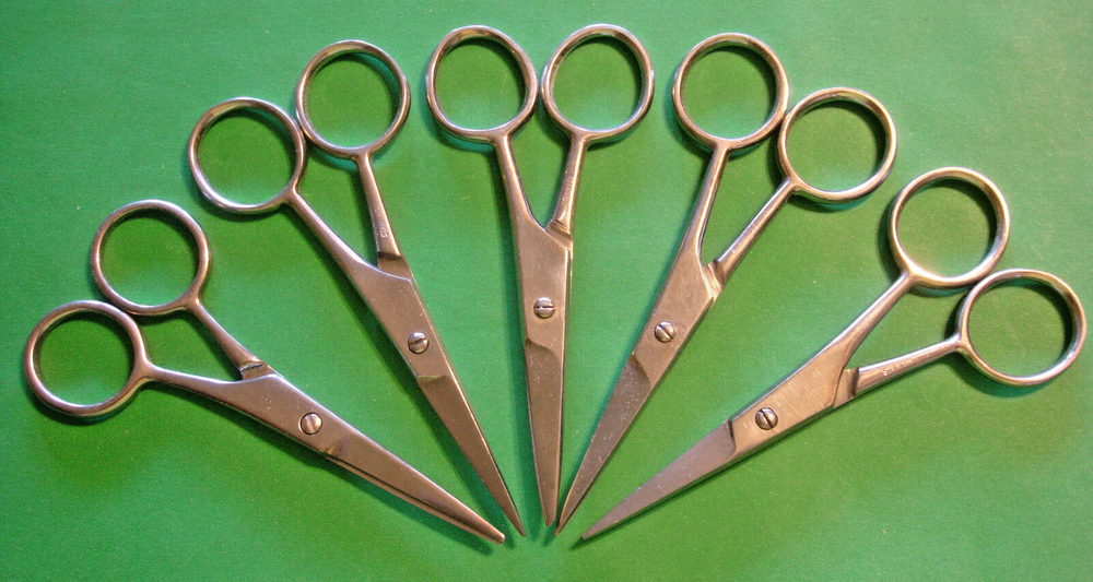 4" Fine Point 5 pair Craft Sewing School Scissors Pro- Sharpened Guaranteed