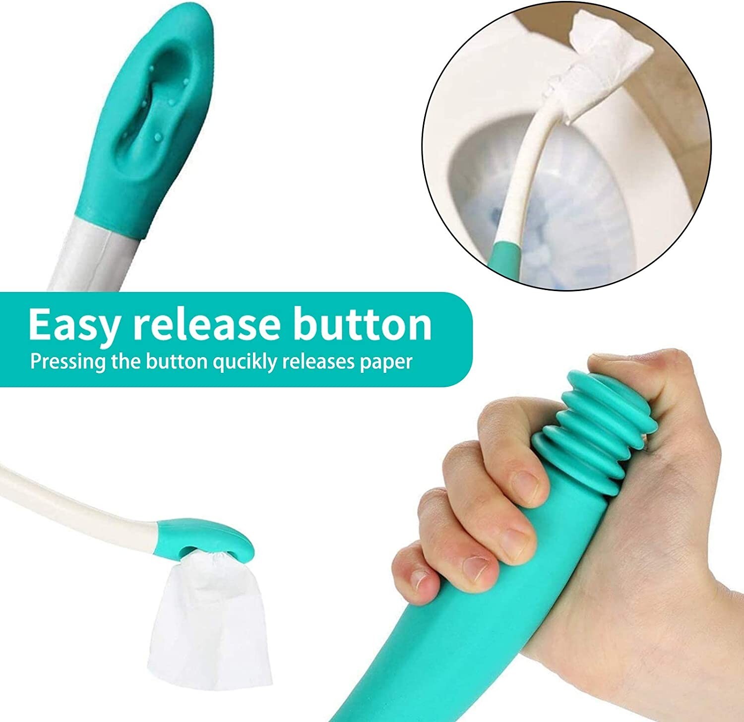 Long Reach Comfort Toilet Wiping Aids Tools - Self Assist Bathroom Bottom Buddy