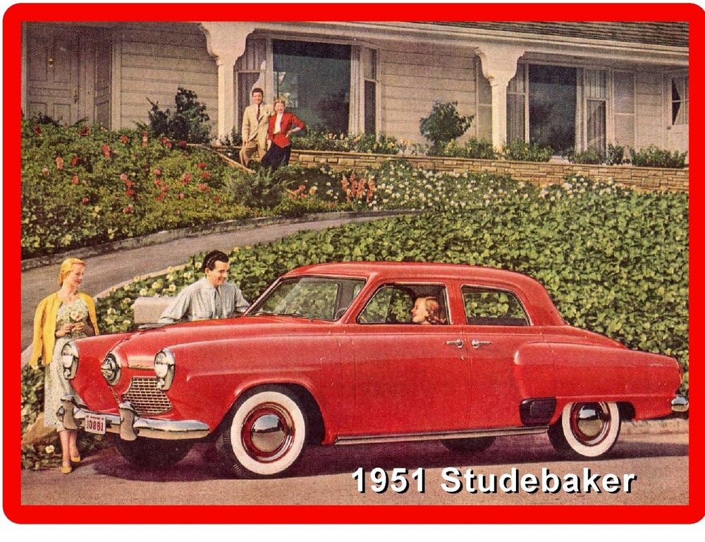 1951 Studebaker Champion  4D  Auto Car Refrigerator / Tool Box Magnet