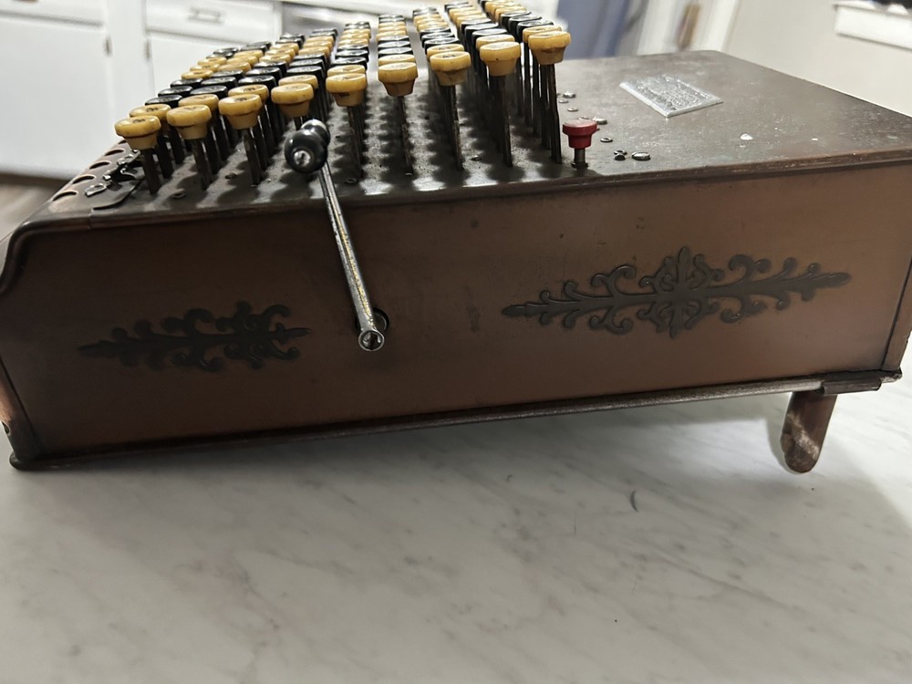 Felt & Tarrant 1920’s Comptometer Model J Working Adding Machine w/ Cover Manual