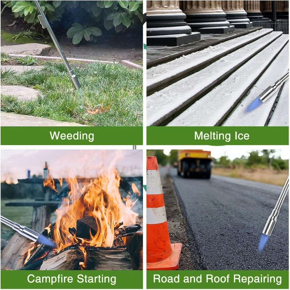 Thirty-five inch propane weed torch burner.