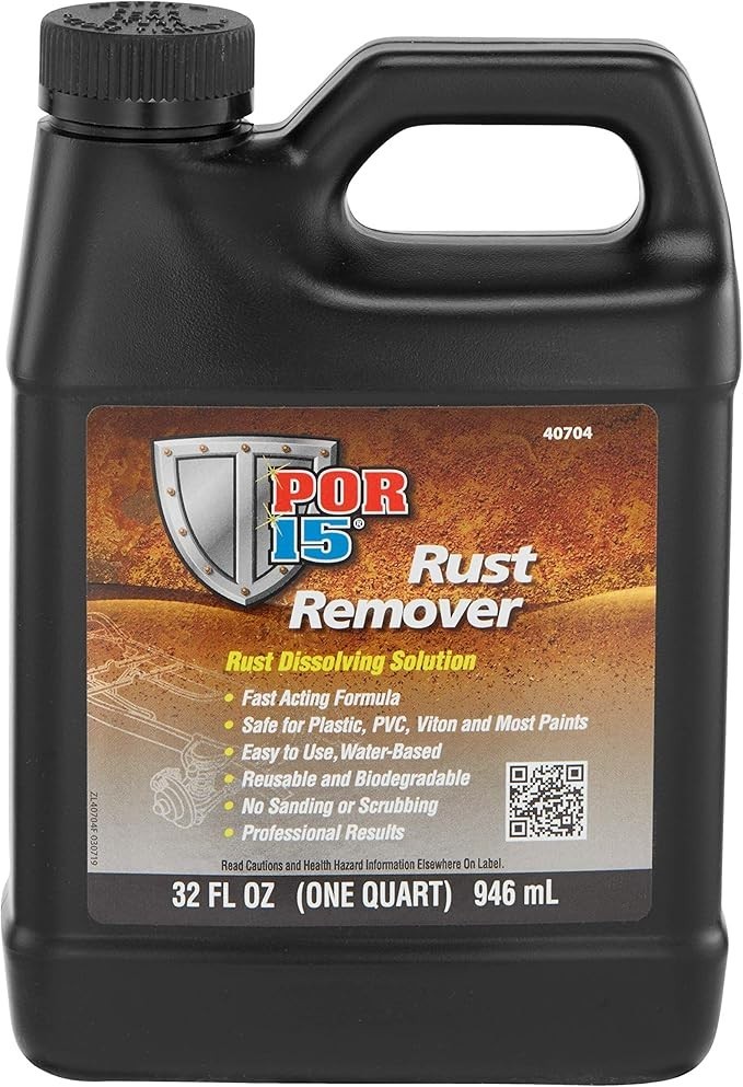 New POR-15 40704 Rust Remover Rust Dissolving Solution Quart, Free Shipping