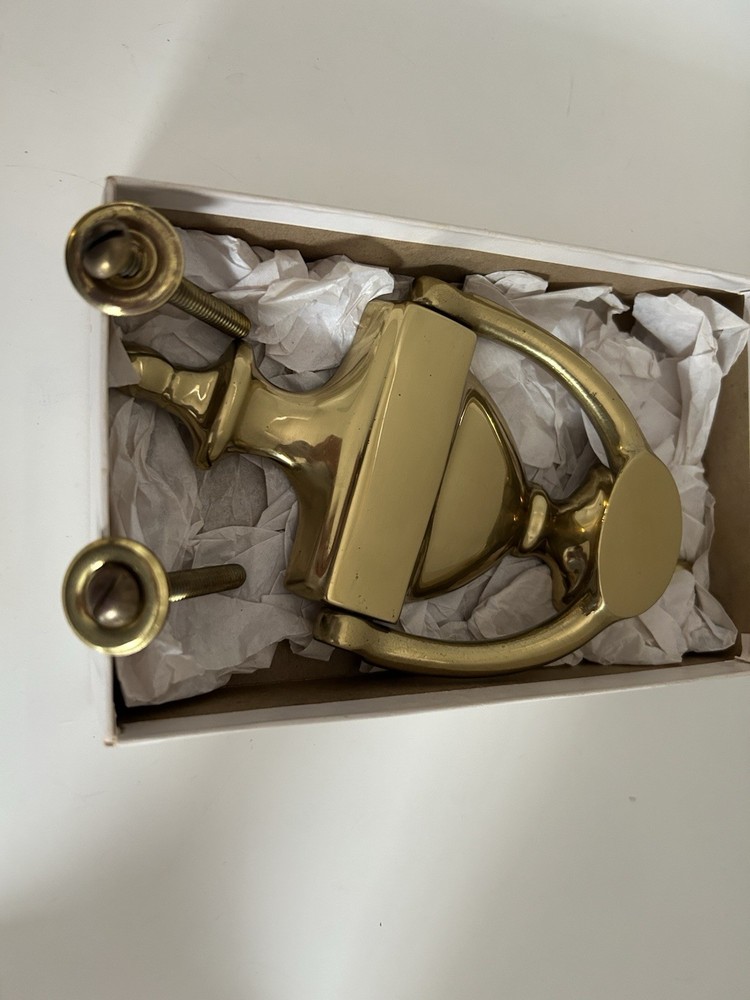 Vintage SLAYMAKER Lock Co Solid Brass Door Knocker with Hardware