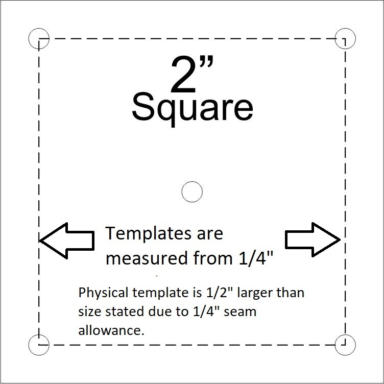 Acrylic 5" Square Quilting Template