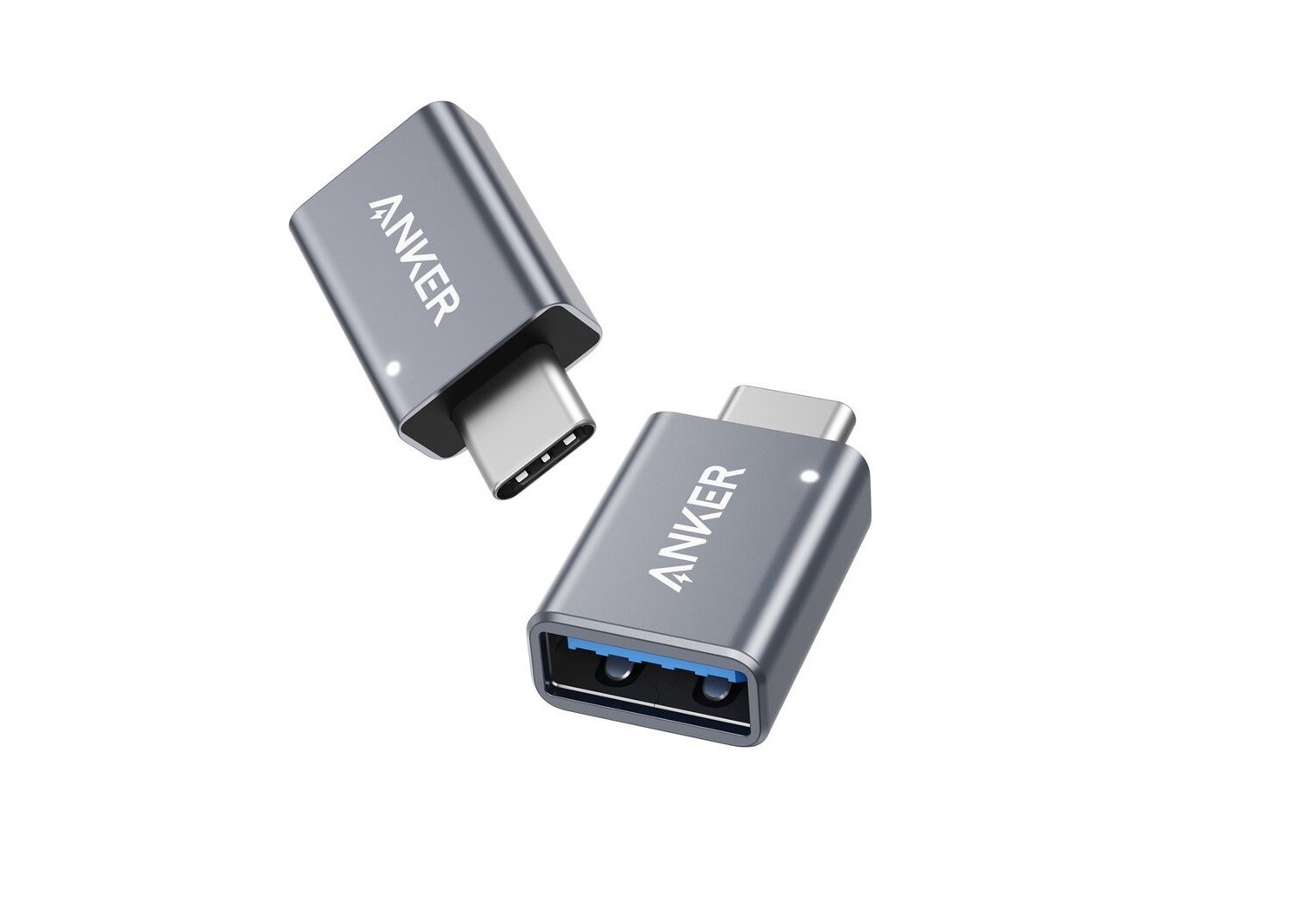 Anker USB-C Male To USB-A 3.0 Female Adapter 2-Pack B87310A1