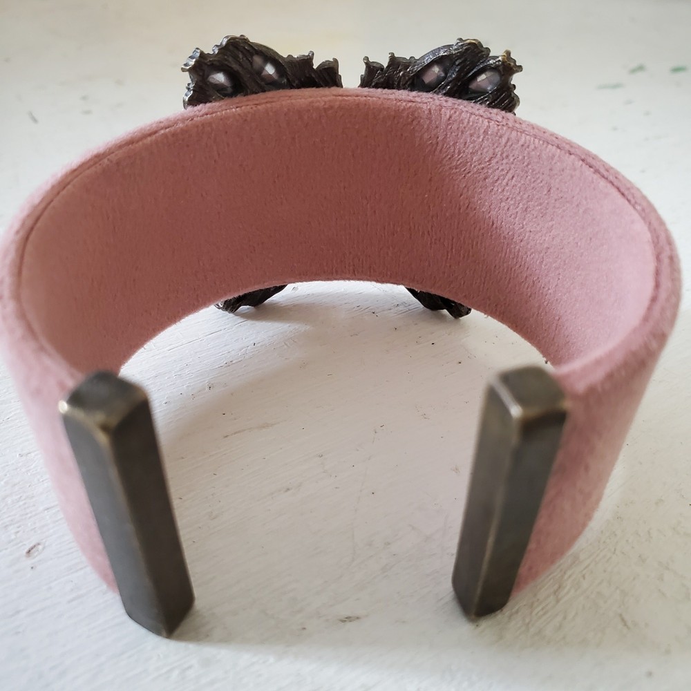 Bling Pale Pink Statement Cuff Bracelet