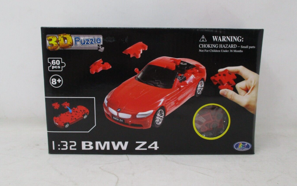 Puzzle Fun 3D 1:32 BMW Z4 - Solid Red- 60 pieces