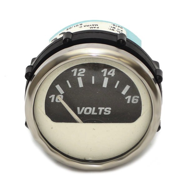 Faria Boat Volt Gauge White / Graphite VP4043A