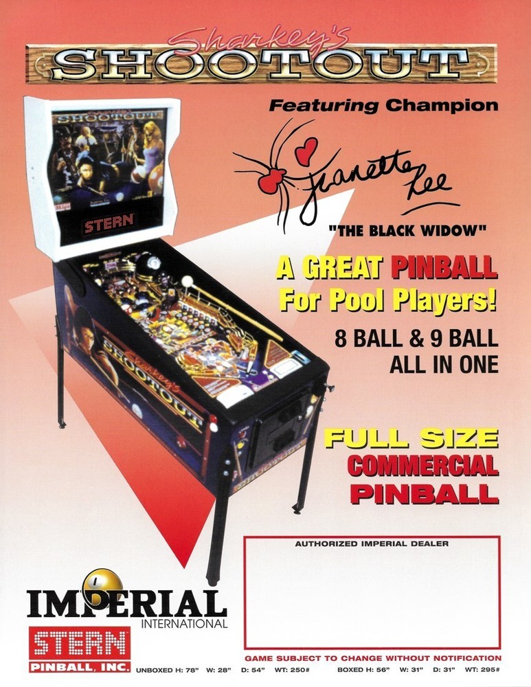 2000 Stern Sharkey's Shootout Pinball Machine Rubber Ring Kit