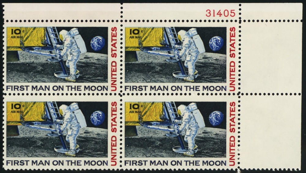 C76 Var, Mint VF NH 10¢ Red Patch Missing on Two Stamps PB Error - Stuart Katz