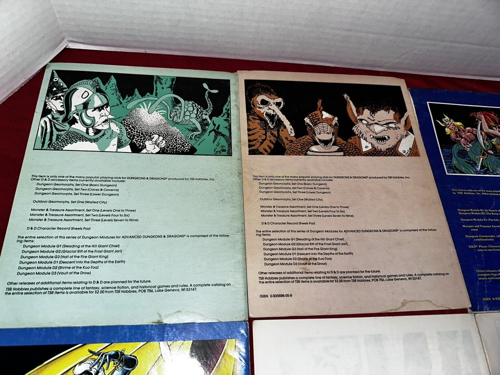 ADVANCED D&D DUNGEON MODULES TSR 1978
