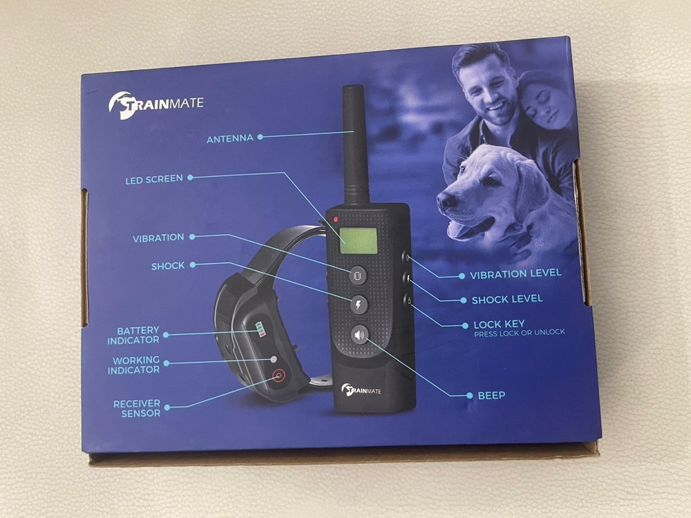 Trainmate Remote Dog Training Collar - 1200ft Range, Waterproof, Rechargeable