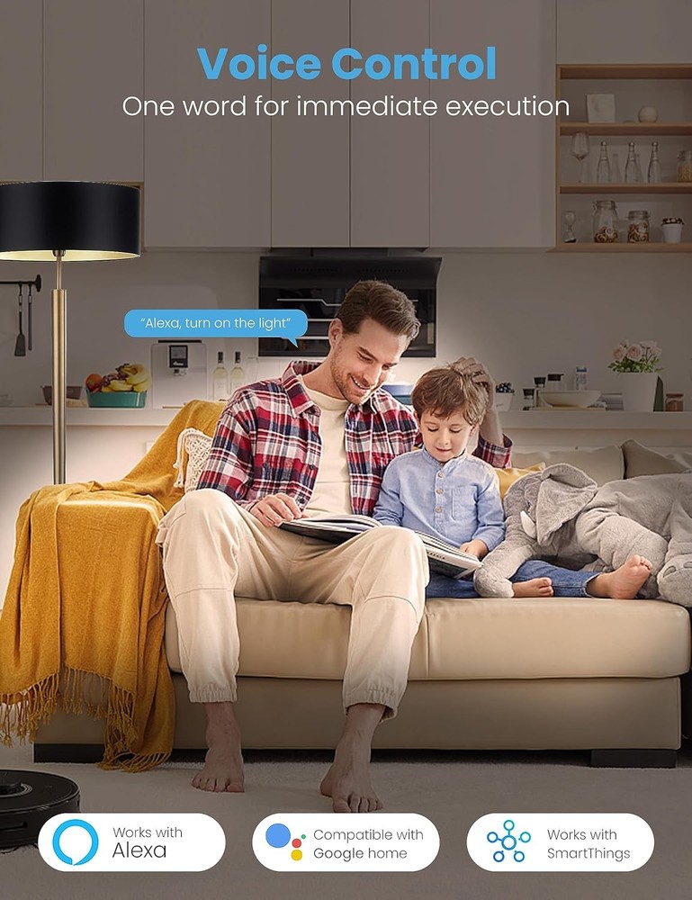 Smart Plug 5GHz with Alexa & Google Home, Remote Control & Timer Function