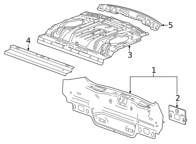 Genuine GM Rear End Panel 23447041