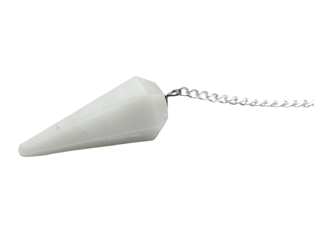 Snow Quartz Dowsing Crystal Pendulum