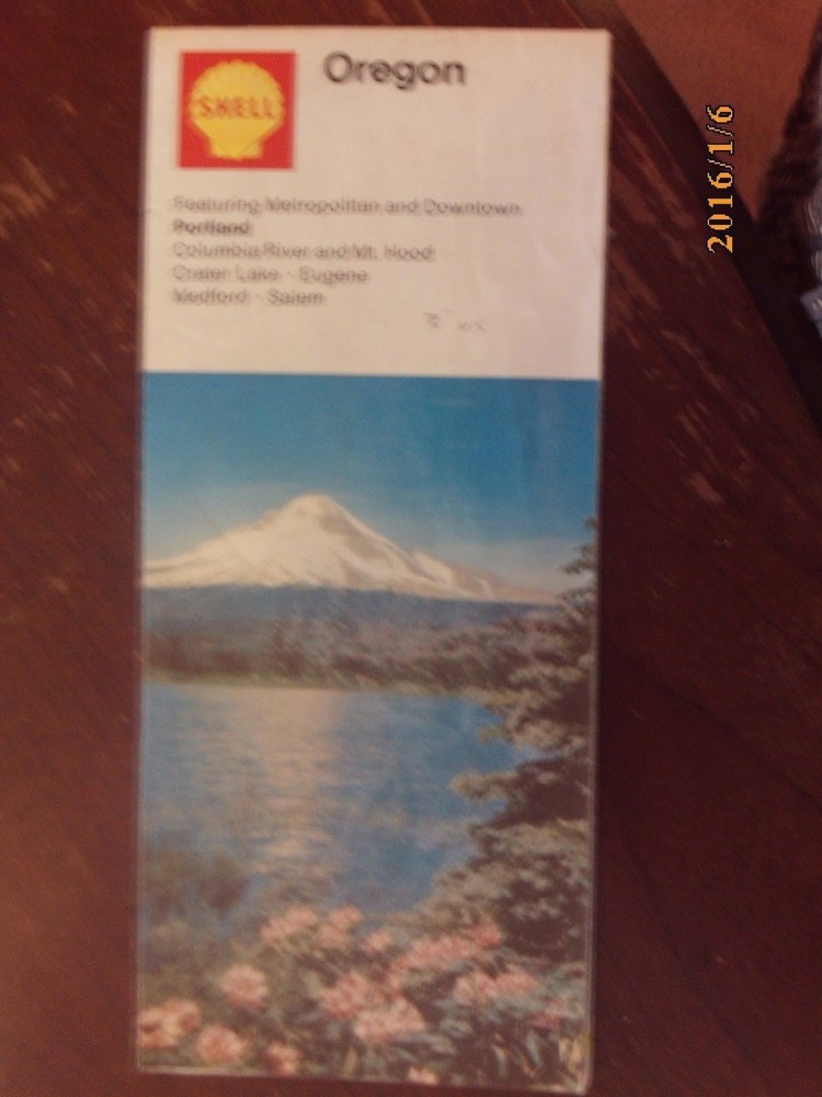 1970 SHELL OIL  "OREGON"  ROAD MAP