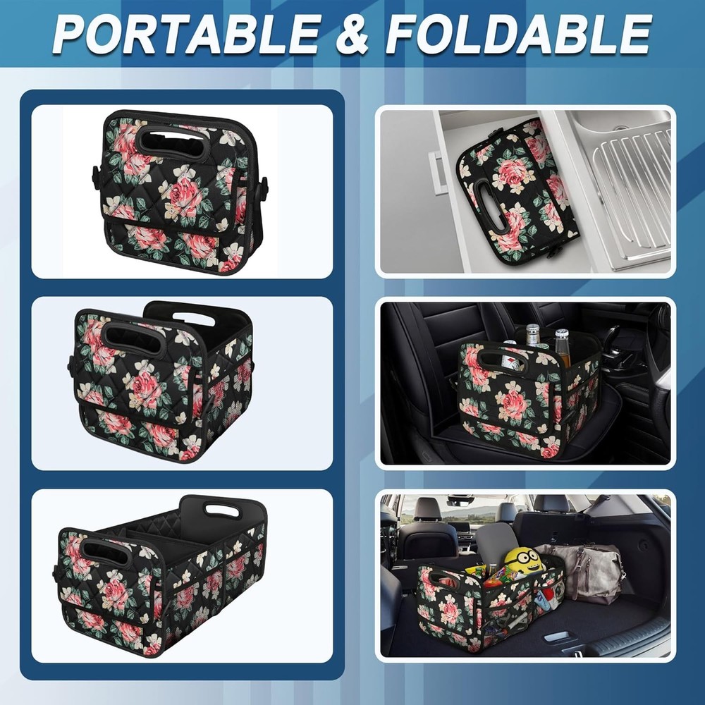 Trunk Storage Box, Unisex (Medium Size, Floral Pattern)