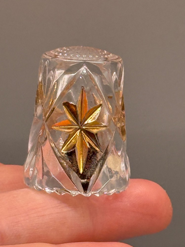Vintage German Cut Glass Thimble