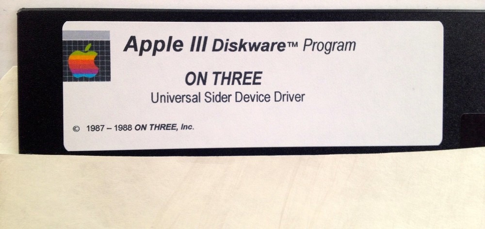 On Three Sider Driver & Manual / Apple III Home Computers