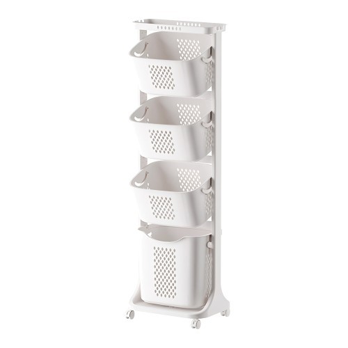 Storage rack The laundry storage box with wheels is detachable