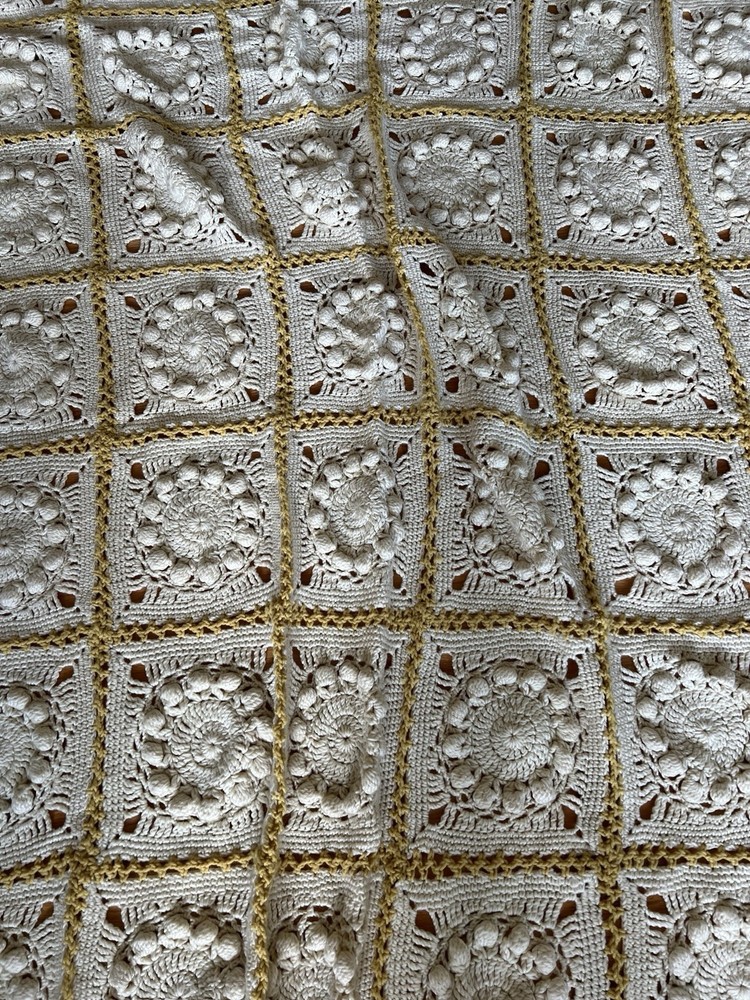 Popcorn Crochet Large Handmade Blanket