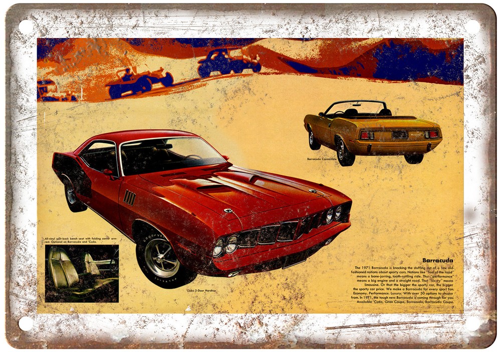 1971 Chrysler Vintage Auto Ad Retro Look Metal Sign AM5321