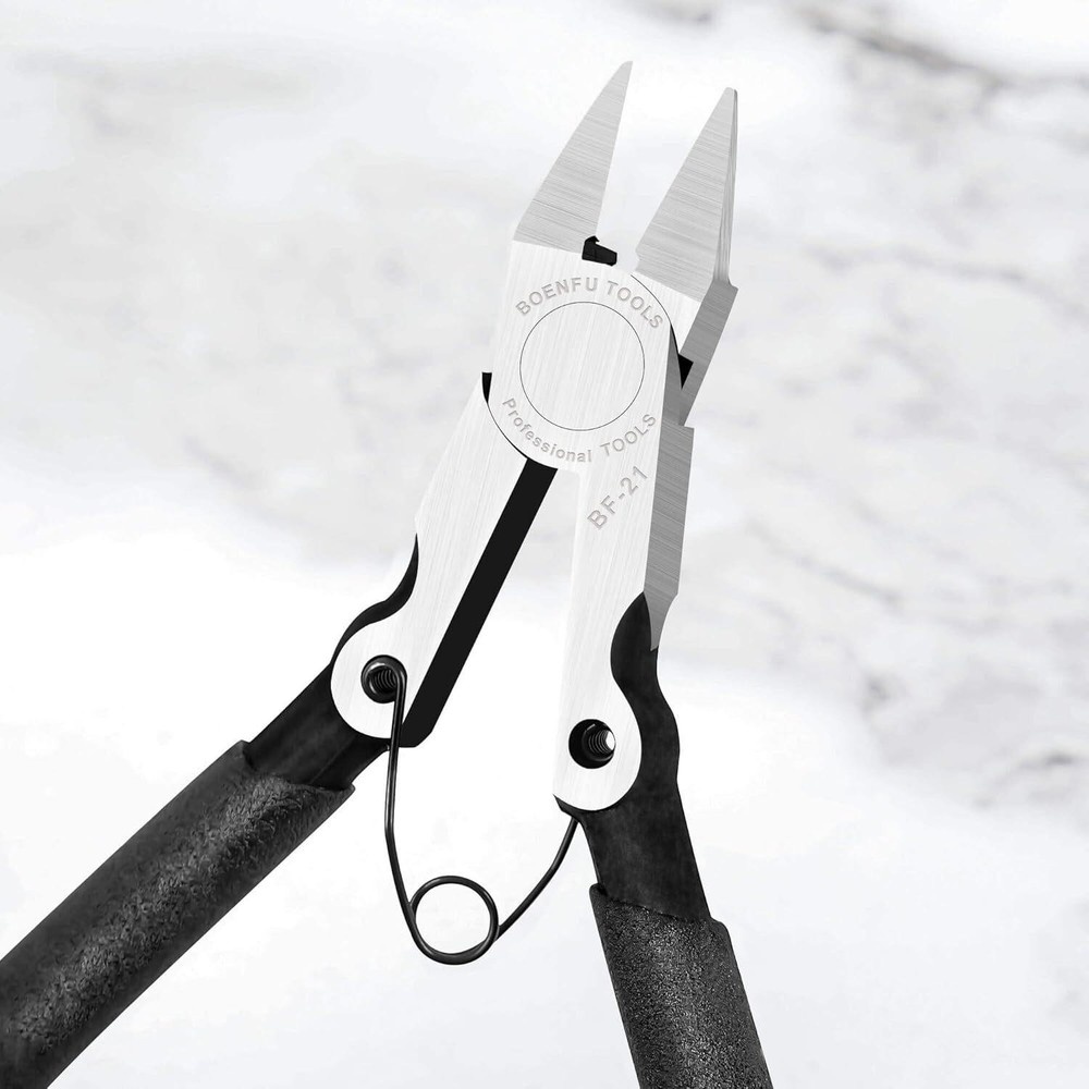 Small Wire Flush Cutters 5-in, Sharp and Precision Side Cutting Pliers with Spri